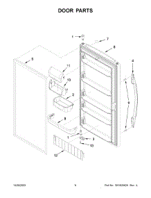 Door Parts parts for Whirlpool Refrigerator WSR57R18DM06 from AppliancePartsPros.com