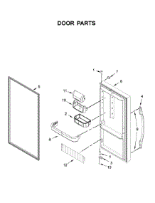 Door Parts parts for Whirlpool Upright Freezer WSZ57L18DM04 from AppliancePartsPros.com