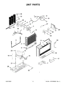 Unit Parts parts for Whirlpool Upright Freezer WSZ57L18DM06 from AppliancePartsPros.com