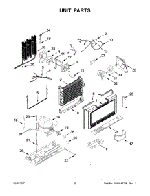 Unit Parts parts for Whirlpool Upright Freezer WSZ57L18DM07 from AppliancePartsPros.com