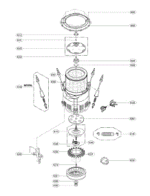 Tub Assembly parts for Lg Washer WT1150CW/00 from AppliancePartsPros.com