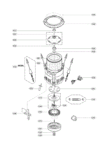 Tub Assembly parts for Lg Washer WT1301CW/00 from AppliancePartsPros.com