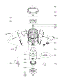 Tub Assembly parts for Lg Washer WT1701CV/01 from AppliancePartsPros.com