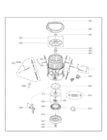Tub Parts parts for Lg Washer WT5480CW/00 from AppliancePartsPros.com