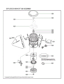 Tub Assy parts for Lg Washer WT7005CW/03 from AppliancePartsPros.com