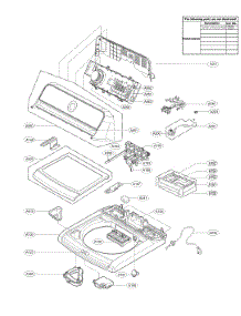 Top Cover Assembly parts for Lg Washer WT7050CV/00 from AppliancePartsPros.com