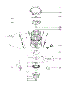 Tub Assembly parts for Lg Washer WT7050CV/00 from AppliancePartsPros.com
