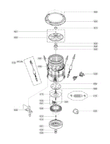 Tub Assembly parts for Lg Washer WT7100CW/00 from AppliancePartsPros.com