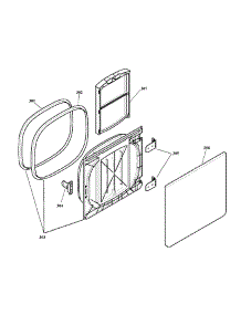 Door Assy parts for Bosch Dryer WTA3510UC/13 from AppliancePartsPros.com