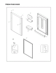 Fresh Food Door Parts parts for Winia Top-Mount Refrigerator WTE18HSBCD00 from AppliancePartsPros.com