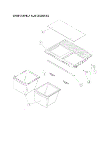 Crisper Shelf & Accessories parts for Winia Top-Mount Refrigerator WTE21GSBCD00 from AppliancePartsPros.com