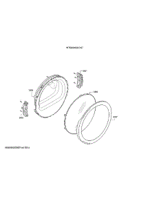 Door parts for Bosch Dryer WTG86402UC/07 from AppliancePartsPros.com