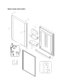 Fresh Food Door Parts parts for Winia Top-Mount Refrigerator WTL21HBWCD from AppliancePartsPros.com