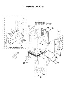 Cabinet Parts parts for Whirlpool Washer WTW2000HW0 from AppliancePartsPros.com
