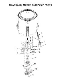 Gearcase, Motor And Pump Parts parts for Whirlpool Washer WTW4655JW0 from AppliancePartsPros.com