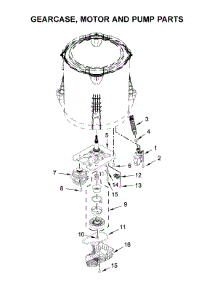 Gearcase, Motor And Pump Parts parts for Whirlpool Washer WTW4655JW1 from AppliancePartsPros.com
