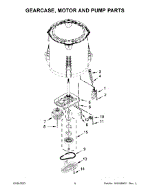 Gearcase, Motor And Pump Parts parts for Whirlpool Washer WTW4816FW3 from AppliancePartsPros.com