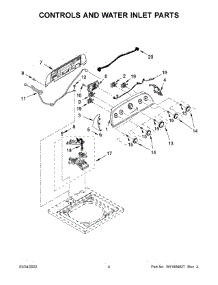 Controls And Water Inlet Parts parts for Whirlpool Washer WTW4950HW3 from AppliancePartsPros.com