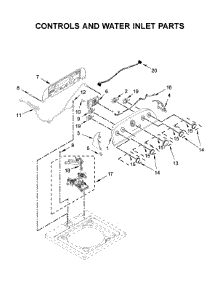 Controls And Water Inlet Parts parts for Whirlpool Washer WTW4955HW2 from AppliancePartsPros.com