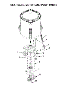 Gearcase, Motor And Pump Parts parts for Whirlpool Washer WTW4955HW2 from AppliancePartsPros.com