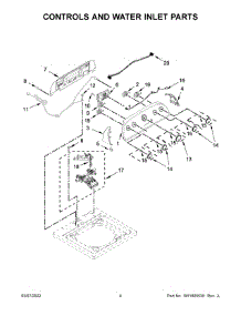 Controls And Water Inlet Parts parts for Whirlpool Washer WTW4955HW3 from AppliancePartsPros.com