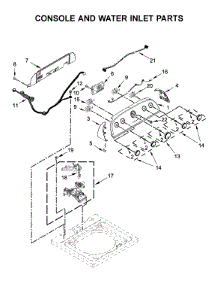 Console And Water Inlet Parts parts for Whirlpool Washer WTW5000DW3 from AppliancePartsPros.com