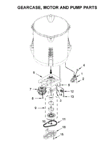 Gearcase, Motor And Pump Parts parts for Whirlpool Washer WTW5000DW3 from AppliancePartsPros.com