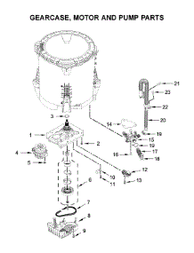 Gearcase, Motor And Pump Parts parts for Whirlpool Washer WTW6120HW0 from AppliancePartsPros.com