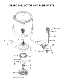 Gearcase, Motor And Pump Parts parts for Whirlpool Washer WTW7120HC0 from AppliancePartsPros.com