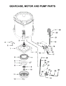 Gearcase, Motor And Pump Parts parts for Whirlpool Washer WTW8120HW0 from AppliancePartsPros.com