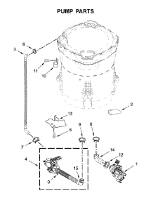 Pump Parts parts for Whirlpool Washer WTW8500DC6 from AppliancePartsPros.com