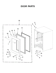 Door Parts parts for Whirlpool Wine & Beverage Cooler WUB35X24HZ01 from AppliancePartsPros.com