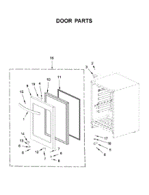 Door Parts parts for Whirlpool Wine & Beverage Cooler WUB50X24HZ00 from AppliancePartsPros.com