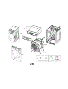 Main Unit parts for Samsung Washer WV55M9600AV/A5-02 from AppliancePartsPros.com