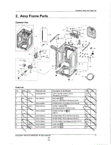 Frame parts for Samsung Washer WV55M9600AV/A5-02 from AppliancePartsPros.com