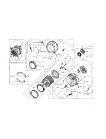 Tub & Drum parts for Samsung Washer WV55M9600AV/A5-02 from AppliancePartsPros.com