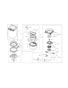 Dual Module / Spin Basket / Tub parts for Samsung Washer WV55M9600AV/A5-02 from AppliancePartsPros.com