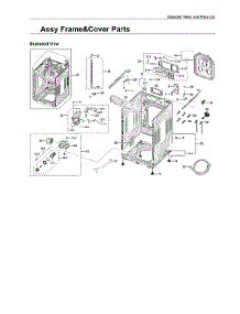 Frame & Cover Assy parts for Samsung Washer WV55M9600AV/A5-03 from AppliancePartsPros.com