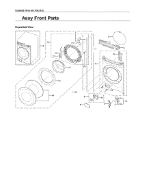 Front Assy parts for Samsung Washer WV55M9600AV/A5-03 from AppliancePartsPros.com
