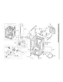 Frame Assy parts for Samsung Washer WV60A9900AV/A5-00 from AppliancePartsPros.com