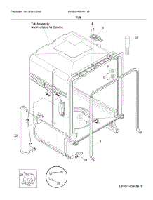 Tub parts for White Westinghouse Dishwasher WWBD2400HW11B from AppliancePartsPros.com