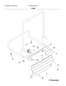 Frame parts for White Westinghouse Dishwasher WWBD2400HW11B from AppliancePartsPros.com