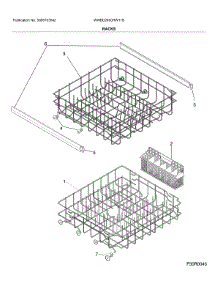 Racks parts for White Westinghouse Dishwasher WWBD2400HW11B from AppliancePartsPros.com