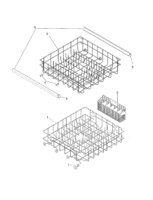 Racks parts for White Westinghouse Dishwasher WWBD2400HW4B from AppliancePartsPros.com