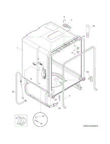 Tub parts for White Westinghouse Dishwasher WWBD2400HW6B from AppliancePartsPros.com