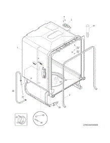 Tub parts for White Westinghouse Dishwasher WWBD2400HW8B from AppliancePartsPros.com
