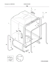 Tub parts for White Westinghouse Dishwasher WWBD2400HW9B from AppliancePartsPros.com
