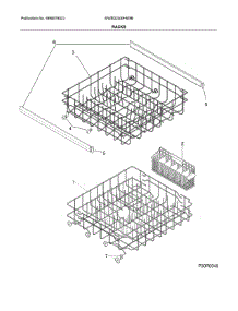Racks parts for White Westinghouse Dishwasher WWBD2400HW9B from AppliancePartsPros.com
