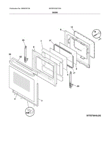 Door parts for White Westinghouse Electric Range WWEF3008TWA from AppliancePartsPros.com