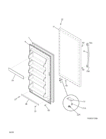 Door parts for White Westinghouse Freestanding Freezer WWFU14M1SW0 from AppliancePartsPros.com
